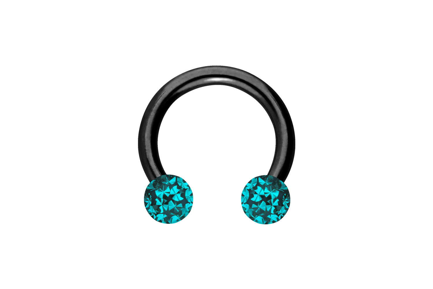 Chirurgenstahl Hufeisenring Piercing EPOXY-KUGELN